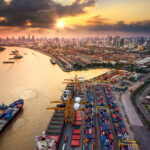 Image of global trade port