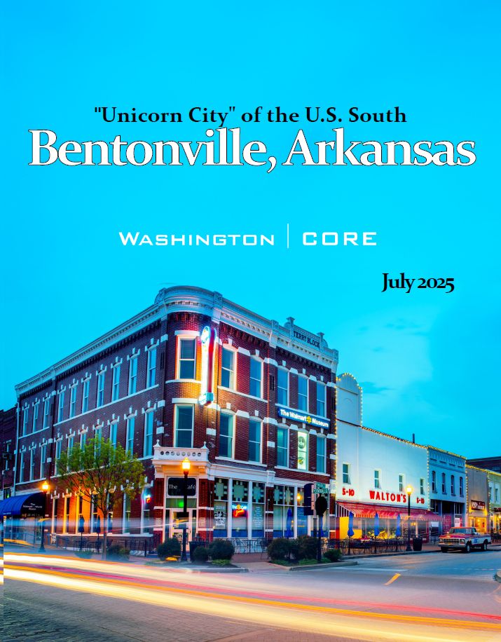 Cover of report entitled "Unicorn City" of the U.S. South Bentonville, Arkansas